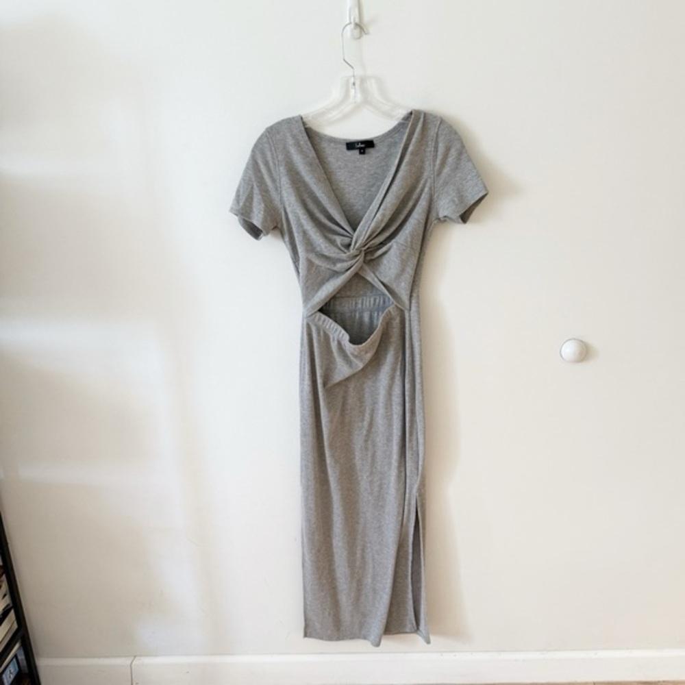 Lulus grey maxi dress